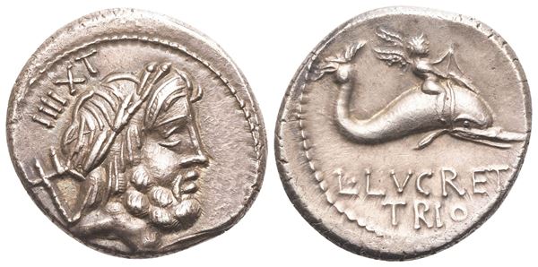 L. Lucretius Trio, Denarius, Rome, 74 BC; AR (3,82 g; 17,8 mm; 6 h)