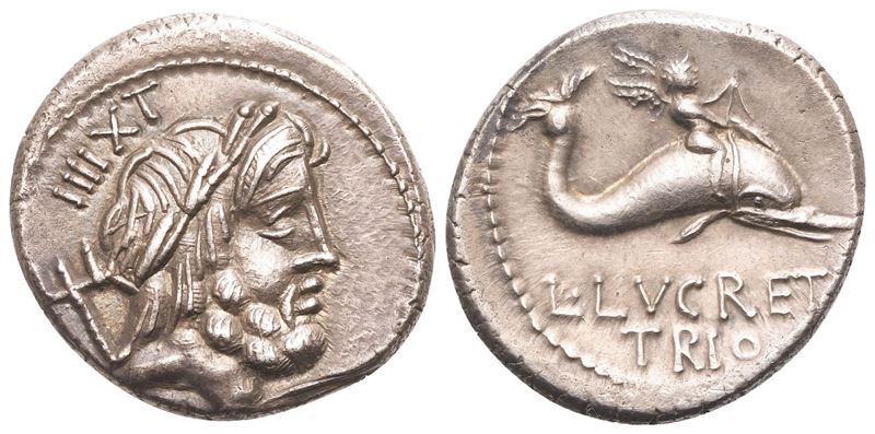 L. Lucretius Trio, Denarius, Rome, 74 BC; AR (3,82 g; 17,8 mm; 6 h)