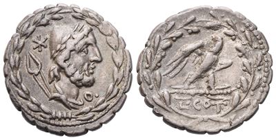 L. Aurelius Cotta, Denarius Serratus, 105 Bc; Ar (3,91 G; 19 MM; 3 H)