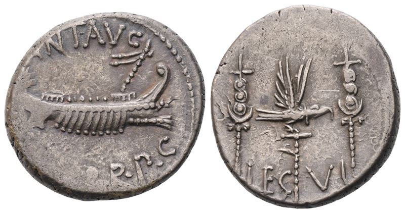 Marcus Antonius, Denarius, 32-31 Bc; Ar (3,71 G; 17 MM; 3 H)