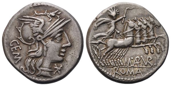 M. Aburius Geminus, Denarius, Rome, 132 BC; AR (3,95 g; 19 mm; 3 h)