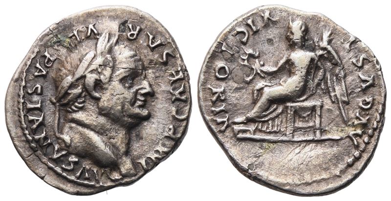 Vespasian (69–79), Quinario di Roma, 75 d.C., AR