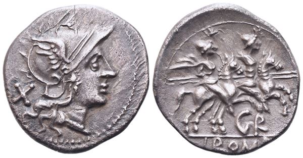 Uncertain (GR series), Denarius, 199-170 BC; AR 