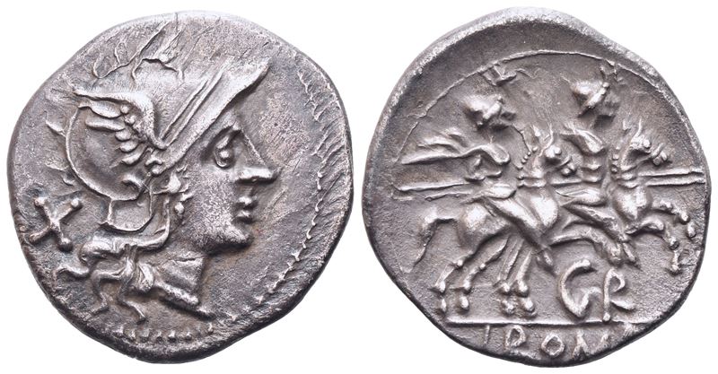 Uncertain (GR series), Denarius, 199-170 BC; AR
