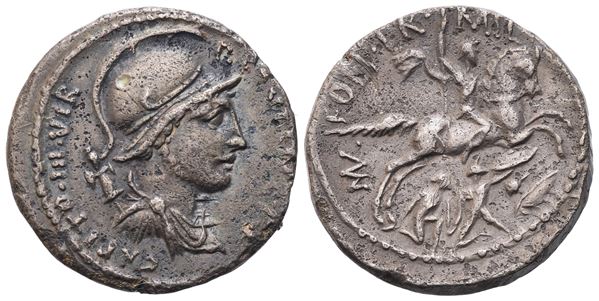 P. Fonteius Capito and T. Didius, Denarius, Rome, 55 BC; AR (3,69 g; 17,5 mm; 7 h)
