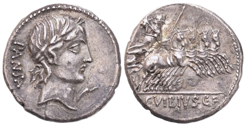 C. Vibius Pansa, Denarius, 90 BC; AR (3,03 g; 18,4 mm; 1 h)