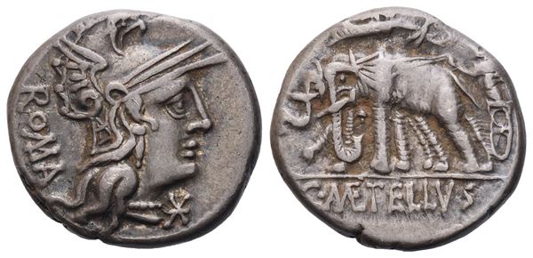 C. Caecilius Metellus Caprarius, Denarius, Rome, 125 BC; AR (3,87 g; 17 mm; 10 h)