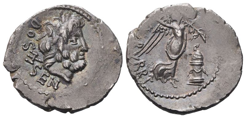 L. Rubrius Dossenus, Quinarius, 87 Bc; Ar (2,05 G; 17,5 MM; 5 H)