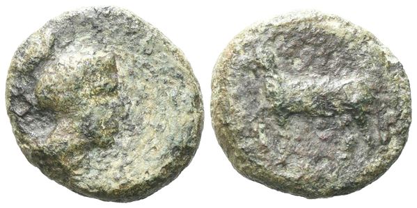 Sicily, Nakona, c. 420-400 BC. Æ (16 mm, 4.40 g).