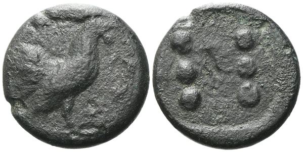 Sicily, Panormos as Ziz, c. 415-405 BC. Æ Hemilitron or Hexonkion (26 mm, 16.83 g).