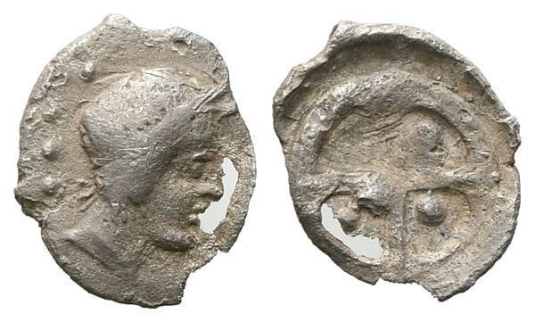 Sicily, Uncertain mint, c. 5th-4th century BC. AR Tetras(?) (7 mm, 0.21 g).
