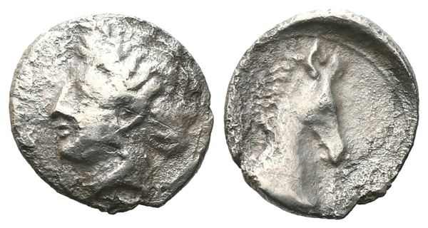 Sicily, Entella (or Panormos?) c. 300 BC. AR Litra (10 mm, 0.54 g).