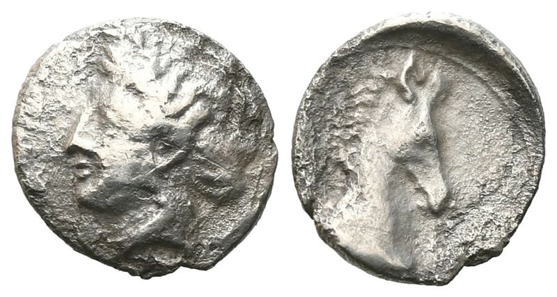 Sicily, Entella (or Panormos?) C. 300 Bc. Ar Litra (10 MM, 0.54 G).