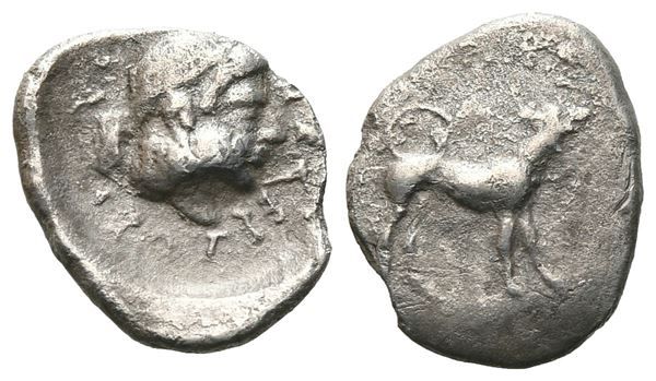 Sicily, Segesta, c. 465/460-455/450 BC. AR Litra (10 mm, 0.62 g).  - Auction GREEK & ROMAN PROVINCIAL COINS AND NUMISMATIC LITERATURE Including a wide selection of Alexandrian Coins from the Dattari Collection - Bertolami Fine Art - Prague