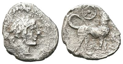 Sicily, Segesta, C. 440/35-430/25 Bc. Ar Litra (11 MM, 0.69 G).
