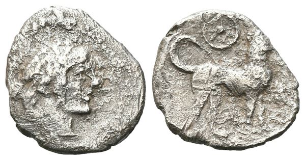 Sicily, Segesta, c. 440/35-430/25 BC. AR Litra (11 mm, 0.69 g).  - Auction GREEK & ROMAN PROVINCIAL COINS AND NUMISMATIC LITERATURE Including a wide selection of Alexandrian Coins from the Dattari Collection - Bertolami Fine Art - Prague