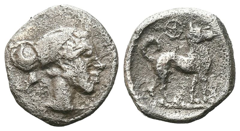 Sicily, Segesta, C. 440/35-430/25 Bc. Ar Litra (10 MM, 0.65 G).