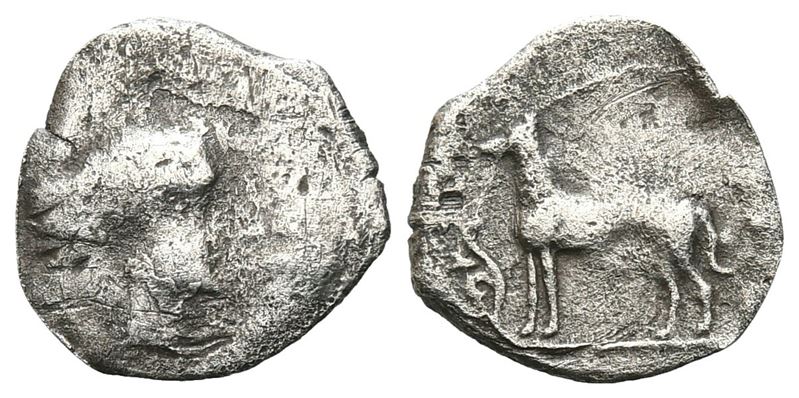 Sicily, Segesta, C. 412-400 Bc. Ar Hemilitron Or Hexionkion (10 MM, 0.42 G).