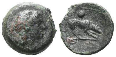 Sicily, Segesta, C. 420-416/5 Bc. Æ Onkia (12 MM, 1.91 G).