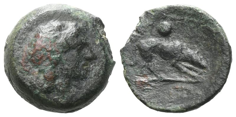 Sicily, Segesta, C. 420-416/5 Bc. Æ Onkia (12 MM, 1.91 G).