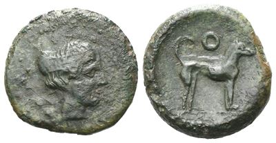 Sicily, Segesta, C. 415-410 Bc. Æ Onkia (13 MM, 1.98 G).