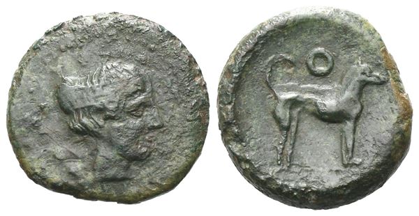 Sicily, Segesta, c. 415-410 BC. Æ Onkia (13 mm, 1.98 g).