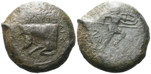 Sicily, Sileraioi, c. 340-330 BC. Æ Litra (29 mm, 33.46 g).