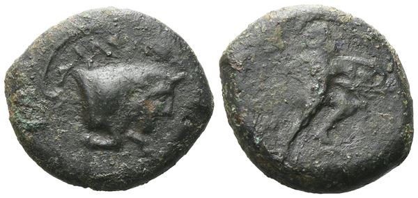 Sicily, Sileraioi, c. 340-330 BC. Æ (19 mm, 7.40 g).