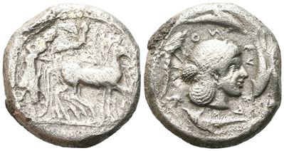 Sicily, Syracuse, C. 485-466 Bc. Ar Tetradrachm (24 MM, 16.62 G), C. 480-470 Bc.