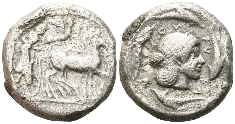 Sicily, Syracuse, C. 485-466 Bc. Ar Tetradrachm (24 MM, 16.62 G), C. 480-470 Bc.