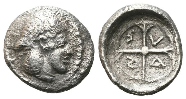 Sicily, Syracuse, c. 470 BC. AR Obol (11mm, 0.66g).