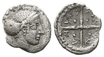 Sicily, Syracuse, C. 420-415 Bc. Ar Hemilitron (9 MM, 0.35 G).