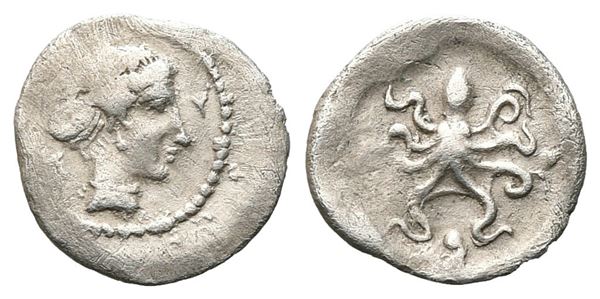 Sicily, Syracuse, 466-405 BC. AR Tetras or Trionkion (8 mm, 0.18 g).