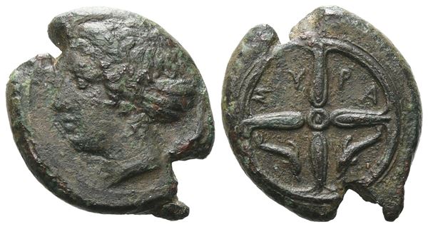 Sicily, Syracuse, c. 415-405 BC. Æ Hemilitron (16 mm, 3.98 g).