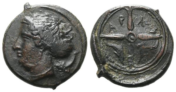 Sicily, Syracuse, c. 415-405 BC. Æ Hemilitron (15 mm, 3.00 g).