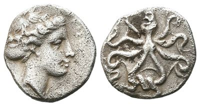 Sicily, Syracuse, C. 415-405 Bc. Ar Litra (10 MM, 0.77 G).