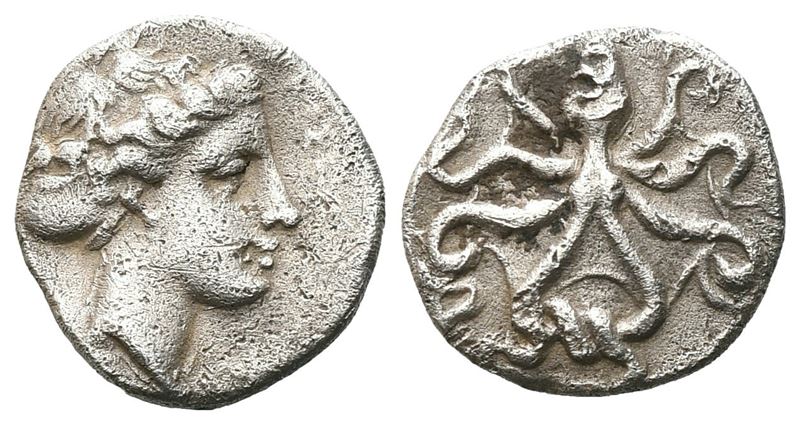 Sicily, Syracuse, C. 415-405 Bc. Ar Litra (10 MM, 0.77 G).