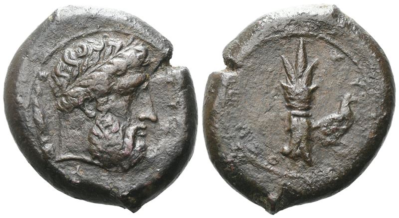 Sicily, Syracuse, C. 339/8-334 Bc. Æ Hemidrachm (25 MM, 16.79 G).