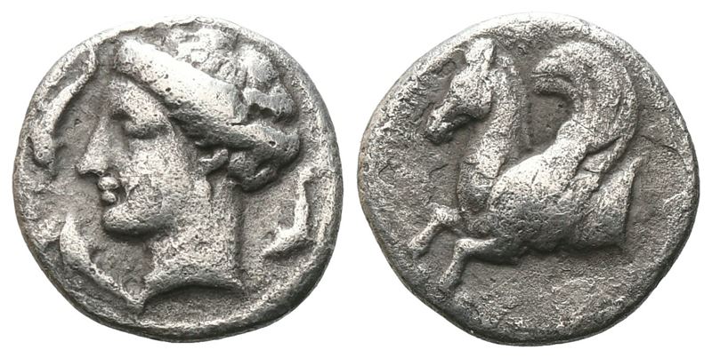 Sicily, Syracuse, C. 344-339/8 Bc. Ar Hemidrachm (12 MM, 1.22 G).