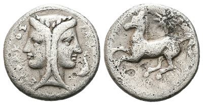 Sicily, Syracuse, C. 344-339/8 Bc. Ar 2 Litrai (13 MM, 1.47 G).