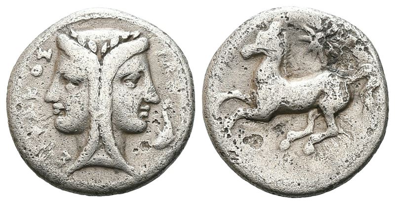 Sicily, Syracuse, C. 344-339/8 Bc. Ar 2 Litrai (13 MM, 1.47 G).