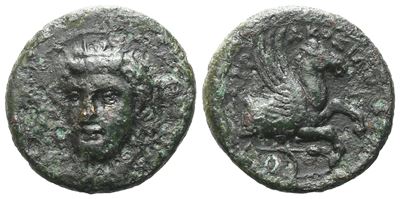 Sicily, Syracuse, 344-317 Bc. Æ Hemilitron (16 MM, 3.13 G).