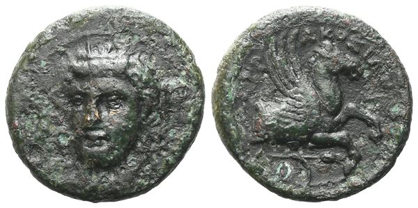 Sicily, Syracuse, 344-317 BC. Æ Hemilitron (16 mm, 3.13 g).