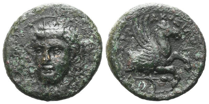 Sicily, Syracuse, 344-317 Bc. Æ Hemilitron (16 MM, 3.13 G).