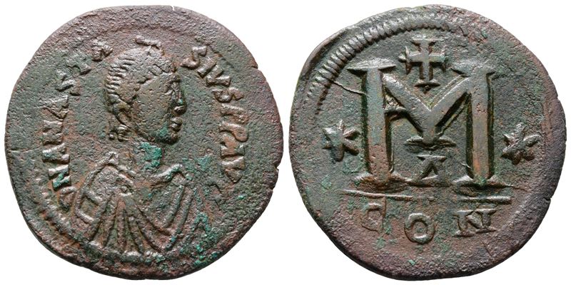 Anastasius i (491-518). Æ 40 Nummi (35mm, 17.28g).