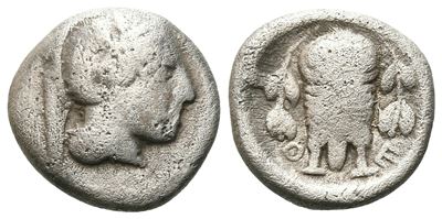Attica, Athens, C. 454-404 Bc. Ar Hemidrachm (16 MM, 1.90 G).