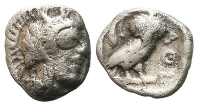 Attica, Athens, C. 454-404 Bc. Ar Obol (9 MM, 0.68 G).
