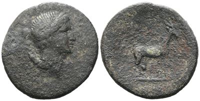 Crete, Cnossus. Pseudo-autonomous Issue, C. 1st Century Bc. Æ (28 MM, 11.76 G).