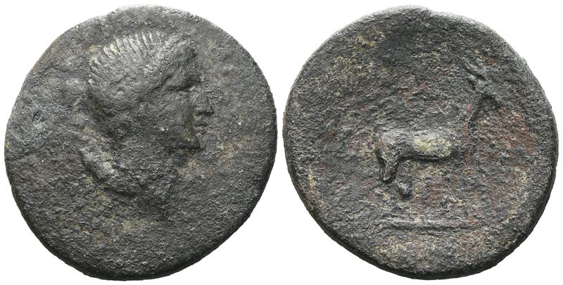 Crete, Cnossus. Pseudo-autonomous Issue, C. 1st Century Bc. Æ (28 MM, 11.76 G).