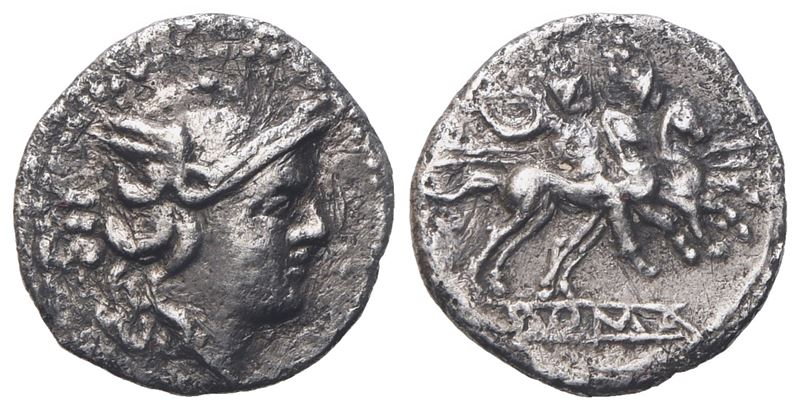 Anonymous, Sestertius, 215 BC; AR (0,98 g; 12,3 mm; 3 h)